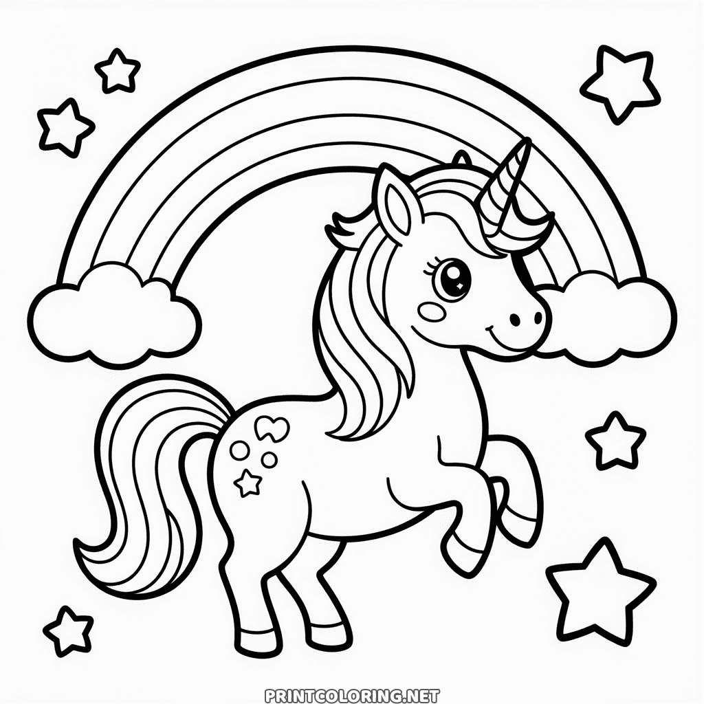 Unicorn Under the Rainbow